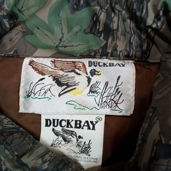 Vintage Duck Bay Mens Jacket Camouflage Camo Hunting Padded Pocket Waterproof XL - Picture 6 of 10